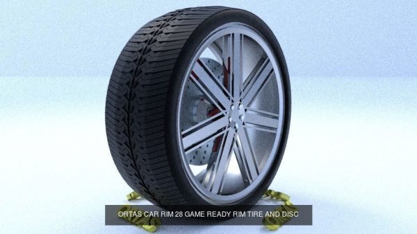 ORTAS CAR RIM 27-28 GAME READY RIM TIRE AND DISC