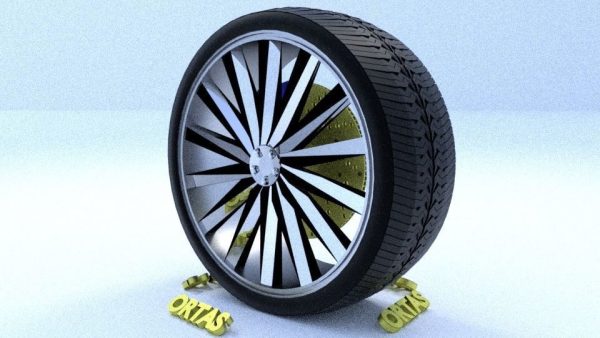 ORTAS CAR RIM 27-28 GAME READY RIM TIRE AND DISC