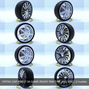 ORTAS CAR RIM 27-28 GAME READY RIM TIRE AND DISC