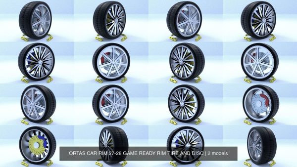 ORTAS CAR RIM 27-28 GAME READY RIM TIRE AND DISC