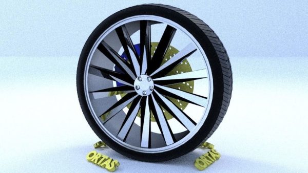 ORTAS CAR RIM 27-28 GAME READY RIM TIRE AND DISC