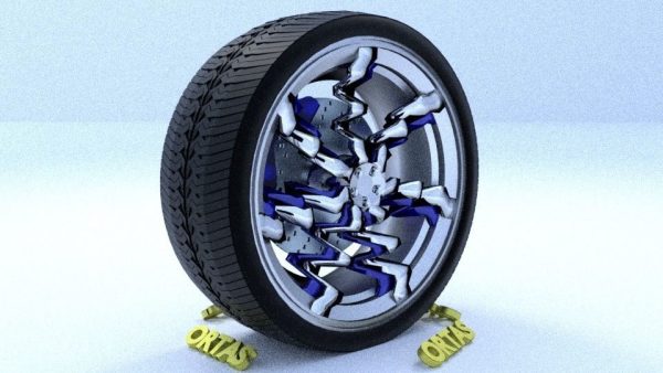 ORTAS CAR RIM 30 GAME READY RIM TIRE AND DISC
