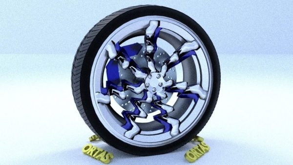 ORTAS CAR RIM 30 GAME READY RIM TIRE AND DISC