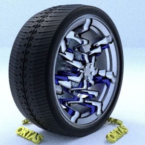 ORTAS CAR RIM 30 GAME READY RIM TIRE AND DISC