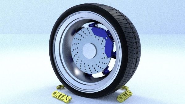 ORTAS CAR RIM 30 GAME READY RIM TIRE AND DISC
