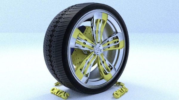 ORTAS CAR RIM 38 GAME READY RIM TIRE AND DISC