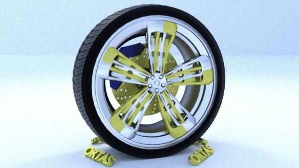 ORTAS CAR RIM 38 GAME READY RIM TIRE AND DISC