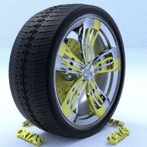 ORTAS CAR RIM 38 GAME READY RIM TIRE AND DISC