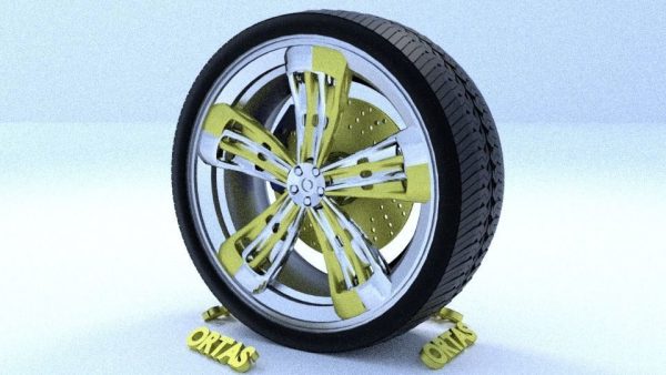 ORTAS CAR RIM 38 GAME READY RIM TIRE AND DISC
