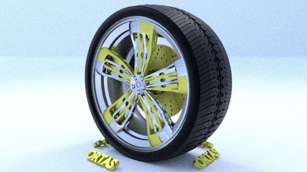 ORTAS CAR RIM 38 GAME READY RIM TIRE AND DISC