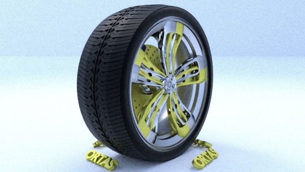 ORTAS CAR RIM 38 GAME READY RIM TIRE AND DISC