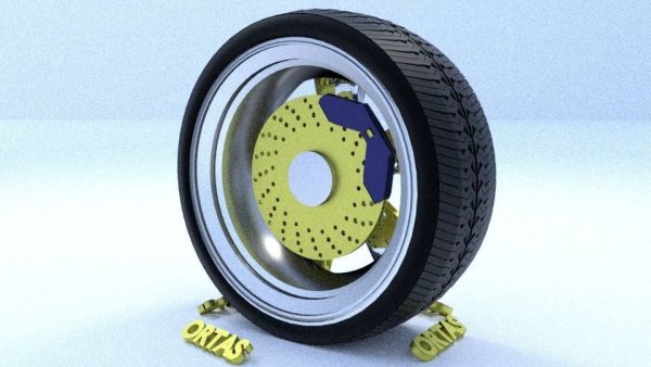 ORTAS CAR RIM 38 GAME READY RIM TIRE AND DISC