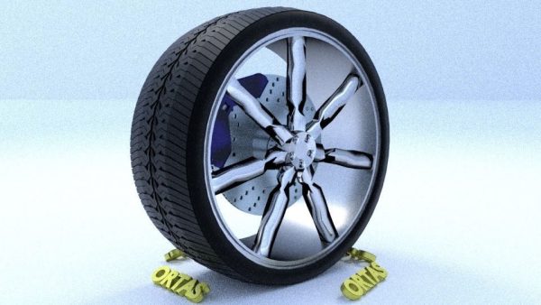 ORTAS CAR RIM 42 GAME READY RIM TIRE AND DISC