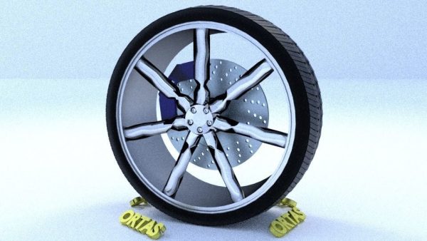 ORTAS CAR RIM 42 GAME READY RIM TIRE AND DISC
