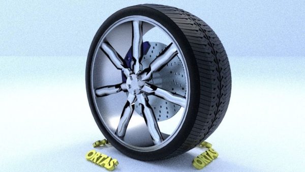 ORTAS CAR RIM 42 GAME READY RIM TIRE AND DISC