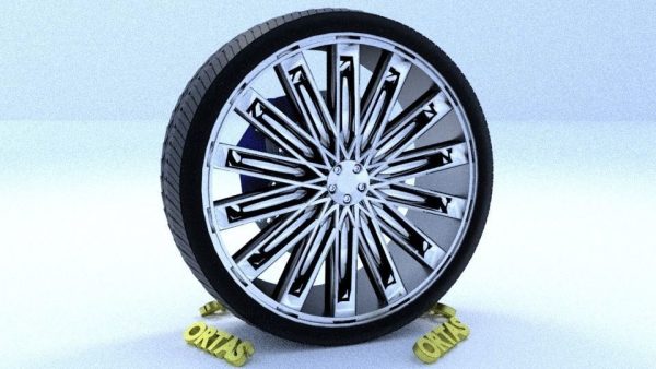 ORTAS CAR RIM 48 GAME READY RIM TIRE AND DISC