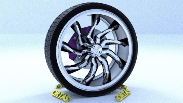 ORTAS CAR RIM 55 GAME READY RIM TIRE AND DISC