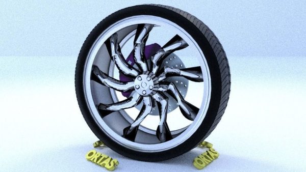 ORTAS CAR RIM 55 GAME READY RIM TIRE AND DISC