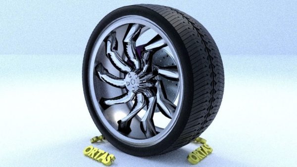 ORTAS CAR RIM 55 GAME READY RIM TIRE AND DISC