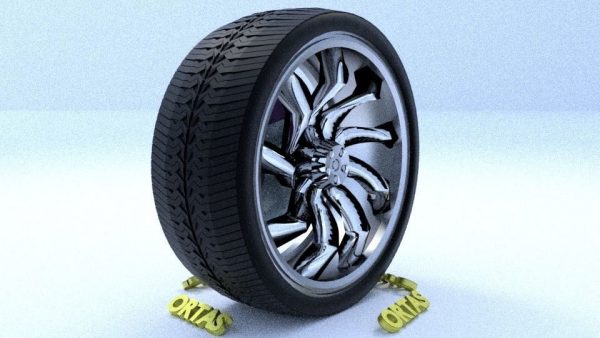ORTAS CAR RIM 55 GAME READY RIM TIRE AND DISC