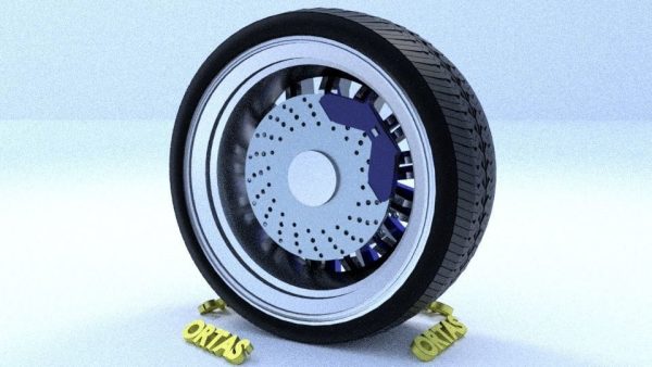 ORTAS CAR RIM 65 GAME READY RIM TIRE AND DISC