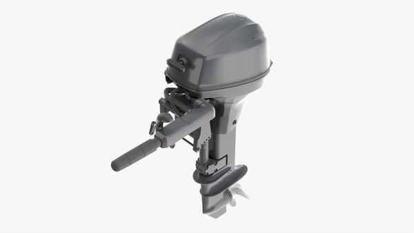 Outboard portable boat motor with tiller