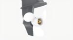 Outboard portable boat motor with tiller