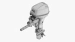 Outboard portable boat motor with tiller
