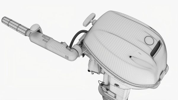 Outboard portable boat motor with tiller