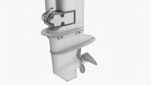 Outboard portable boat motor with tiller