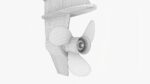Outboard portable boat motor with tiller