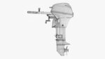Outboard portable boat motor with tiller