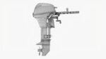 Outboard portable boat motor with tiller