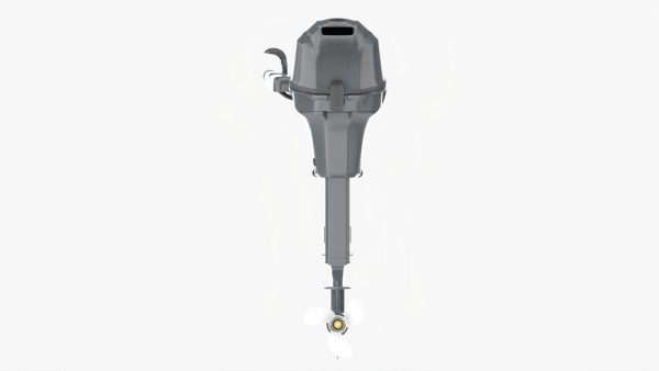 Outboard portable boat motor with tiller