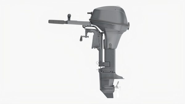 Outboard portable boat motor with tiller
