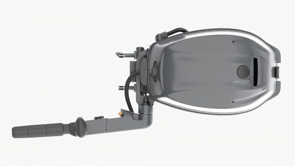Outboard portable boat motor with tiller