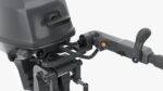 Outboard portable boat motor with tiller