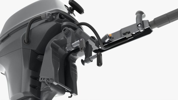Outboard portable boat motor with tiller