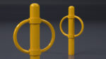 Outdoor Bike Rack Yellow