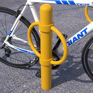 Outdoor Bike Rack Yellow