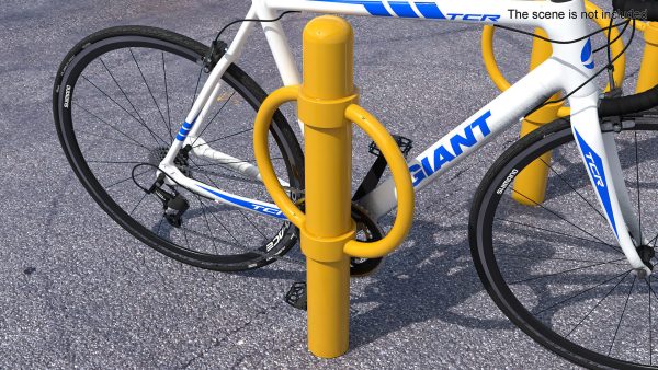 Outdoor Bike Rack Yellow