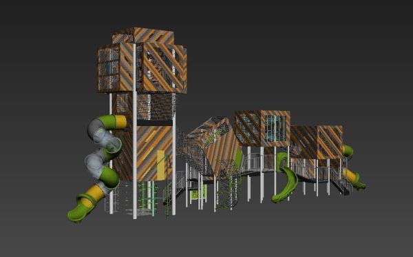 Outdoor Park Container Kids Playground Equipment