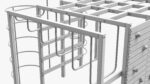 Outdoor playground mountain stairs set