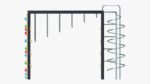 Outdoor playground mountain stairs set