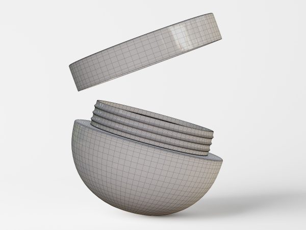 Ovel Shaped Cosmetic Jar