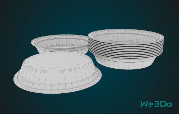 Pack 10 Food-Storage Containers - Low Poly