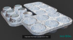 Pack 10 Food-Storage Containers - Low Poly