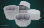 Pack 10 Food-Storage Containers - Low Poly