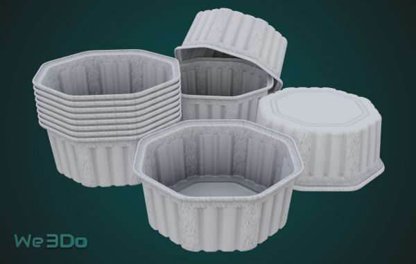Pack 10 Food-Storage Containers - Low Poly