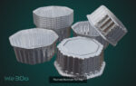 Pack 10 Food-Storage Containers - Low Poly